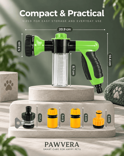 Pawvera WashJet™ | 8-in-1 Dog Bathing & Shampoo Sprayer