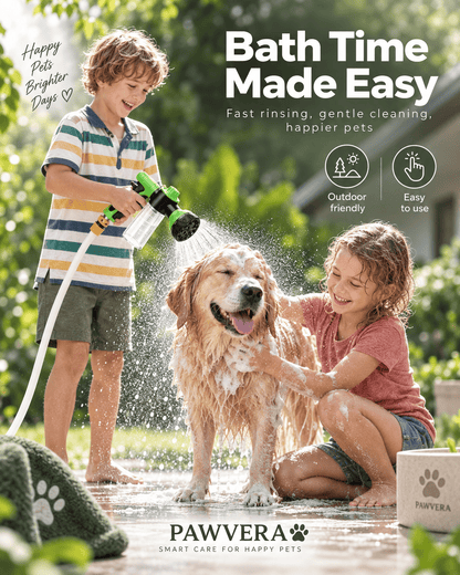 Pawvera WashJet™ | 8-in-1 Dog Bathing & Shampoo Sprayer