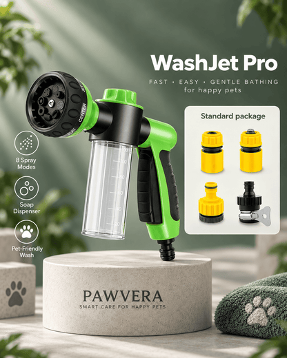 Pawvera WashJet™ | 8-in-1 Dog Bathing & Shampoo Sprayer