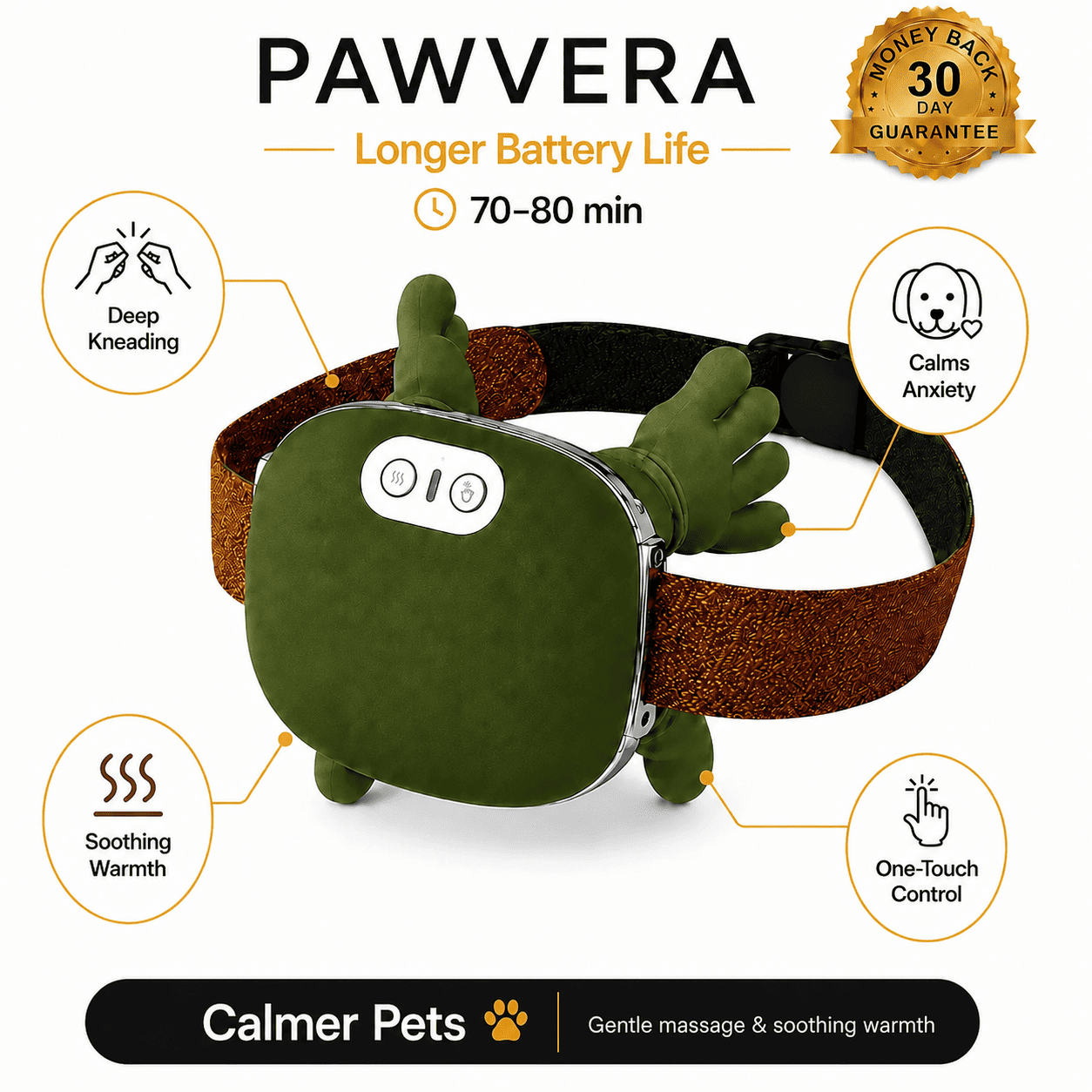PAWVERA CalmPaws™ – Relaxing Dog Massager